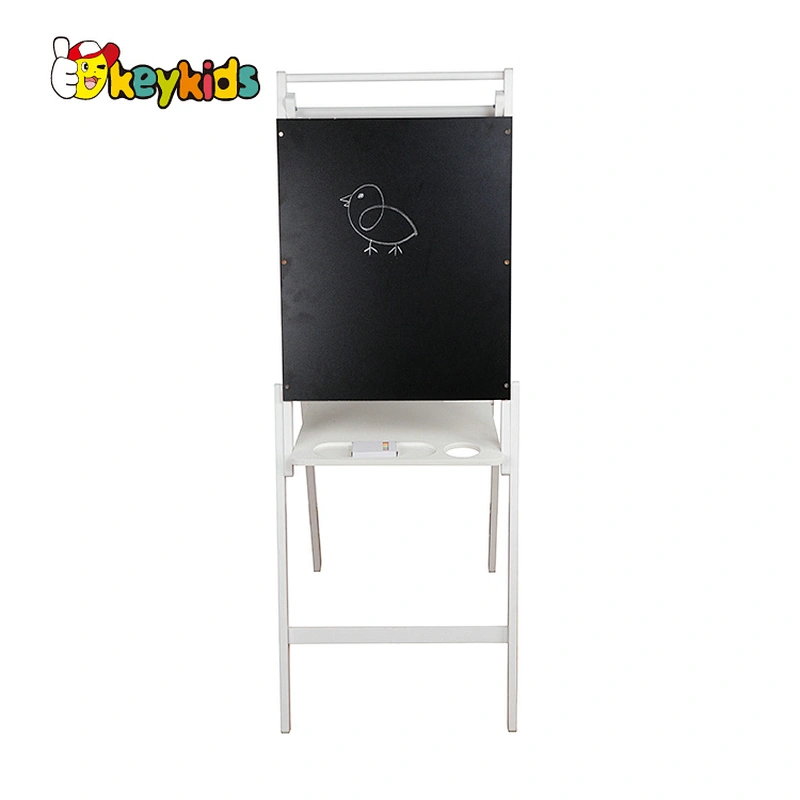 2021 High quality educational wooden kids drawing board stand for children W12B201