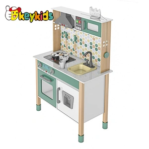 Customize elections function wooden kids kitchen play set for pretend play W10C662