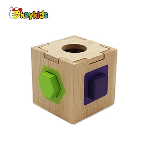 Customize educational sorter wooden shape recognition toy for Kids W12D378