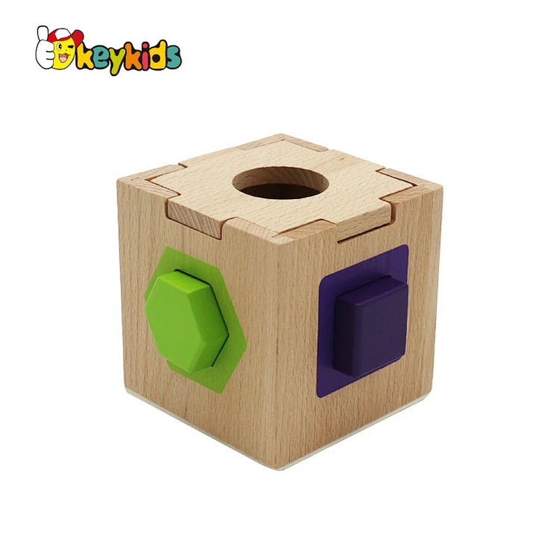 Customize educational sorter wooden shape recognition toy for Kids W12D378
