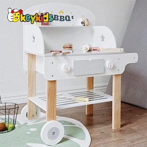 Customize simulation cooking toy wooden play grill set for kids W10C677