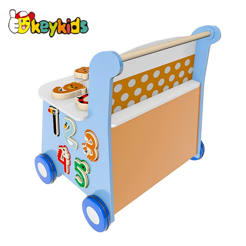 New design multifunctional wooden push wagon walker for kids W16E176