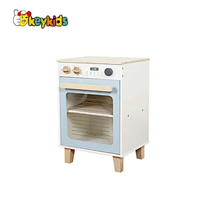 2022 New 3 in 1 large pretend cooking wooden play kitchen with refrigerator W10C716