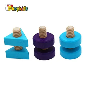 2022 Customize educational combination wooden bolts and nuts toys for kids W03C042