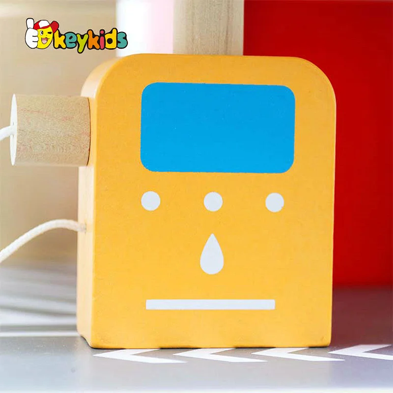 Customize children preschool wooden car parking lot toy with Elevator, Cars and Helicopter W04B110
