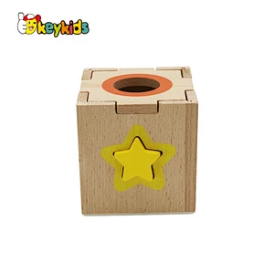 Customize educational sorter wooden shape recognition toy for Kids W12D378