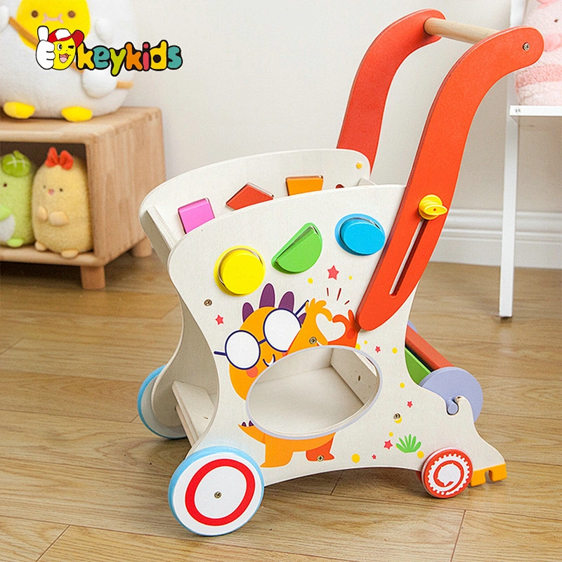 Hotselling Baby Learning Walking  Wooden Push Trolley Toys W16E181