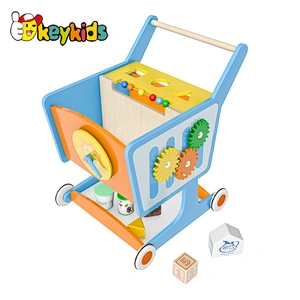 New learning walker Wooden push toy wagon walker for toddler W16E175