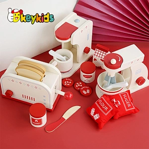 High quality pretend play wooden coffee maker toy for kids W10D381