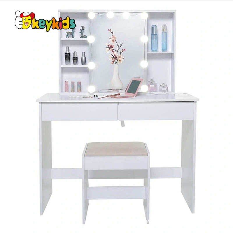 Customize modern large size wooden ladies dressing table for sale W08H171