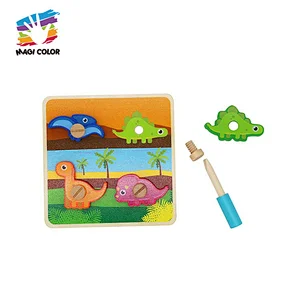New hottest educational play wooden dinosaur toys for kids W01A453