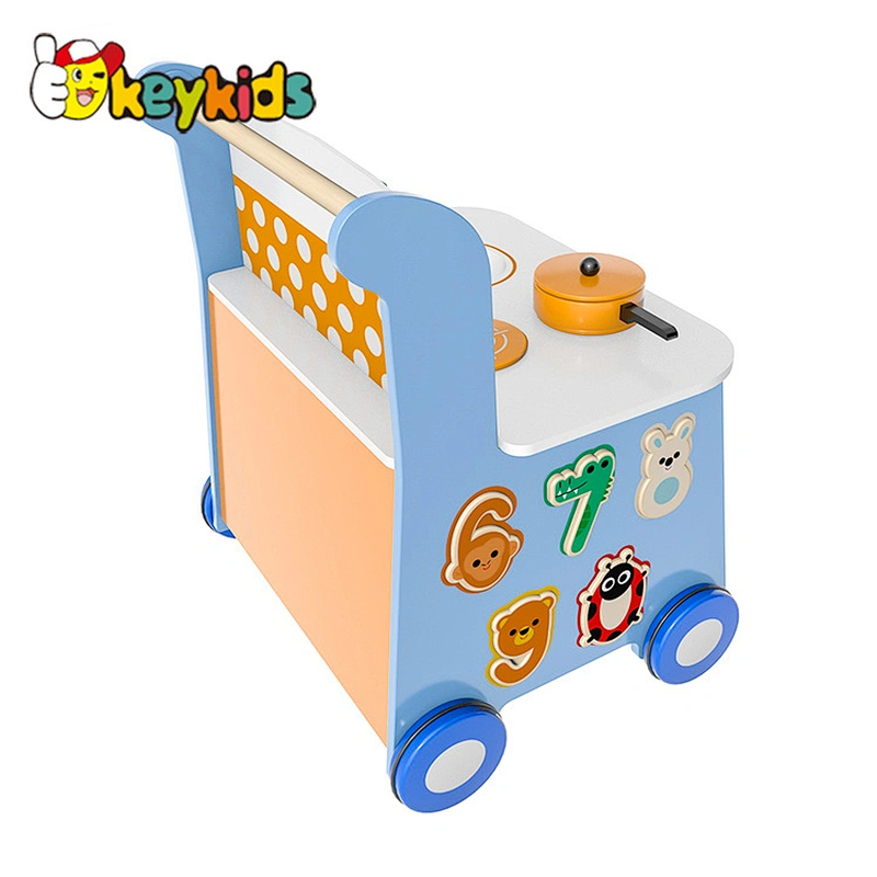 New design multifunctional wooden push wagon walker for kids W16E176