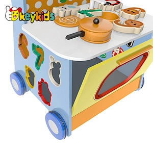 Hotselling Baby Learning Walking  Wooden Push Trolley Toys W16E181