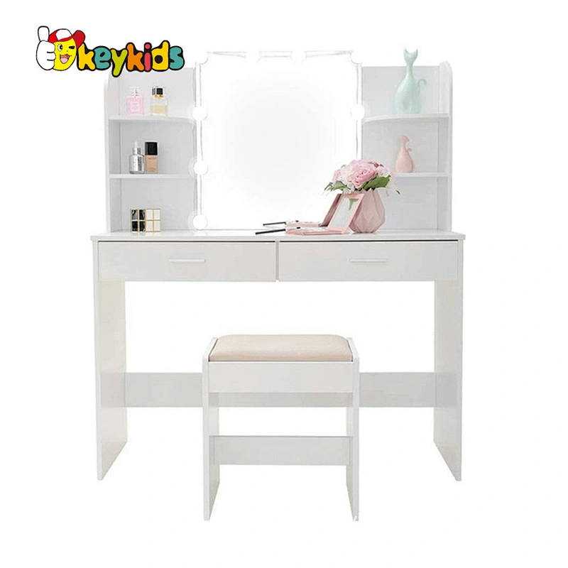 Customize modern black wooden dressing table chair for wholesale W08H174