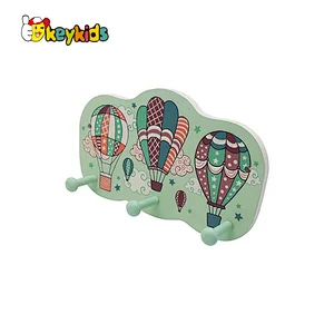Hot selling wall decor wooden door hook hanger for children W09B114