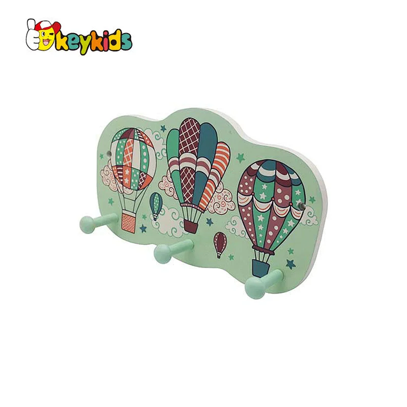 Hot selling wall decor wooden door hook hanger for children W09B114