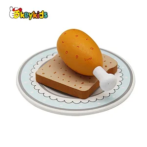 Most popular simulation kitchen play set wooden microwave oven toy for children W10D523
