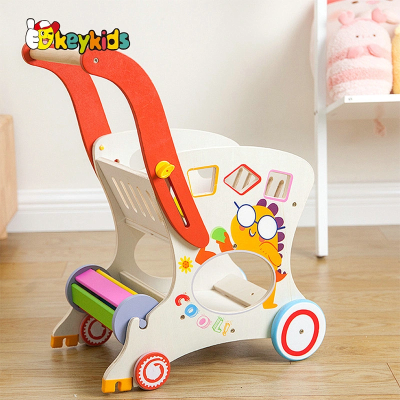 Hotselling Baby Learning Walking  Wooden Push Trolley Toys W16E181