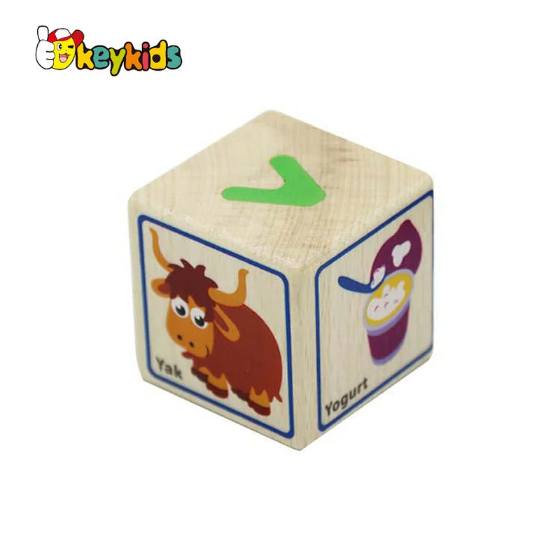 Montessori educational learning 26 pcs wooden alphabet building blocks for kids W13A264