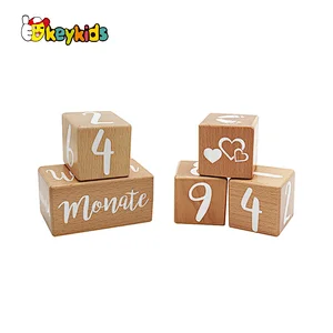 Montessori home decor wooden perpetual desk calendar blocks for sale W13A269