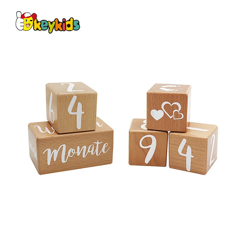 Montessori home decor wooden perpetual desk calendar blocks for sale W13A269