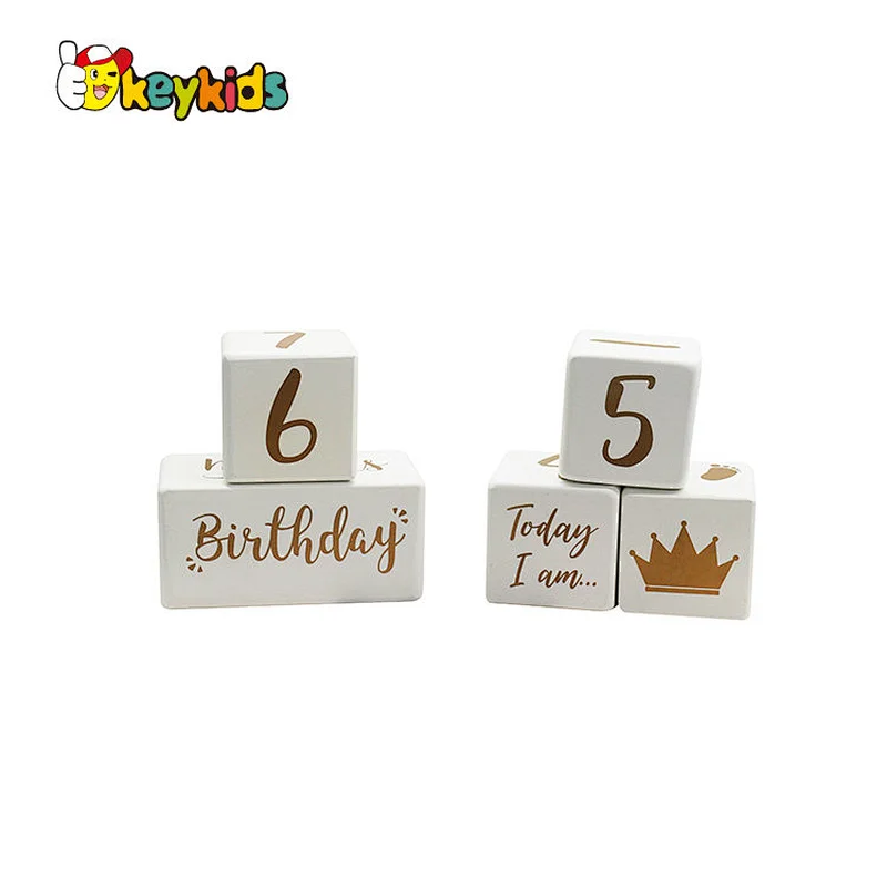 Customzie desktop decoration wooden block calendar for desk W13A267