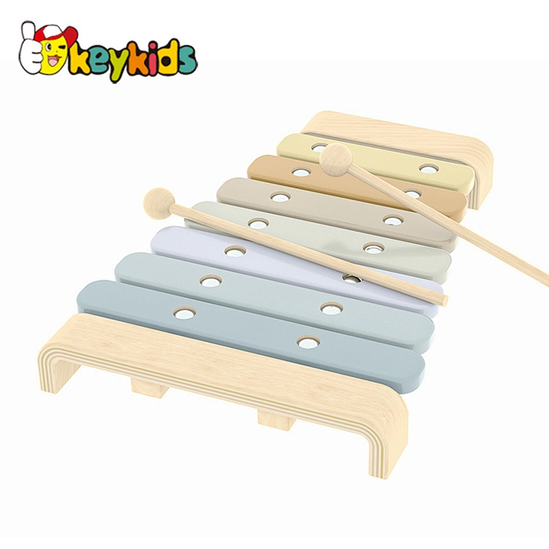 2022 Educational Musical Instruments Color Wooden Xylophone Toy with Child Safe Mallets W07C094B