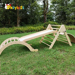 Montessori indoor playground wooden garden climbing frame for children W01D147
