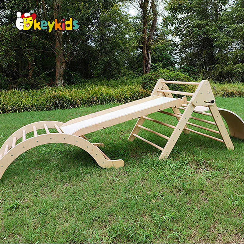 Montessori indoor playground wooden garden climbing frame for children W01D147