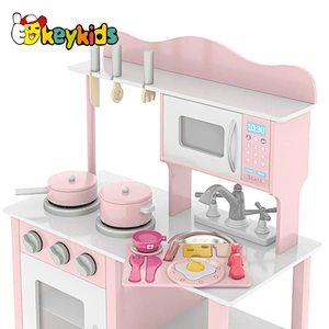 2022 Hot selling children pretend role play kids wooden play set kitchen toy for toddler W10C404G