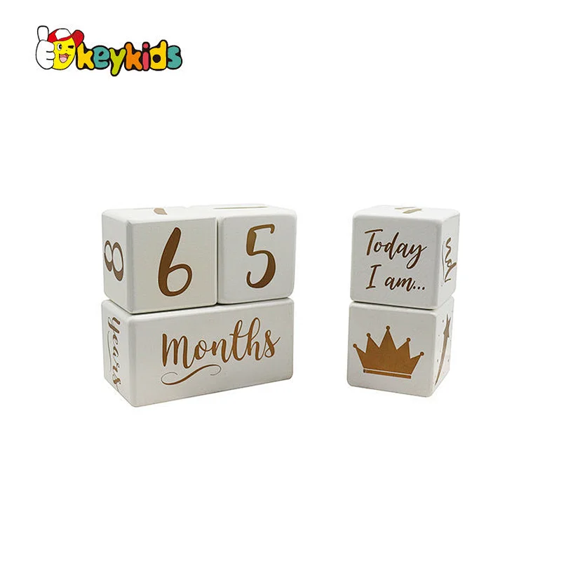 Customzie desktop decoration wooden block calendar for desk W13A267