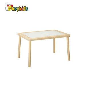 Customize cartoon white wooden sand and water table for children W08G333