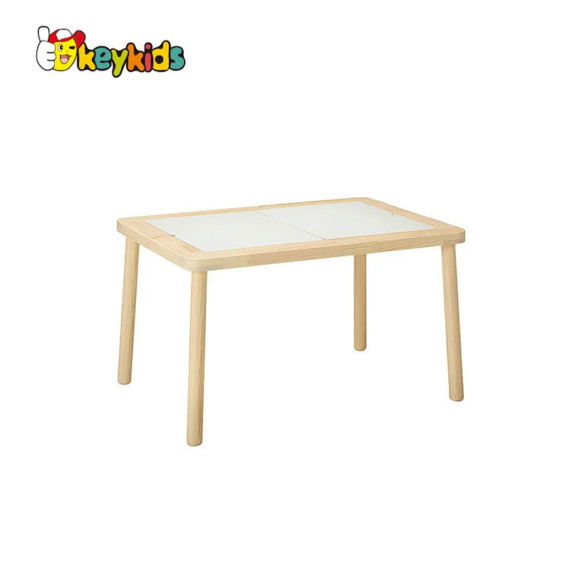 Customize cartoon white wooden sand and water table for children W08G333