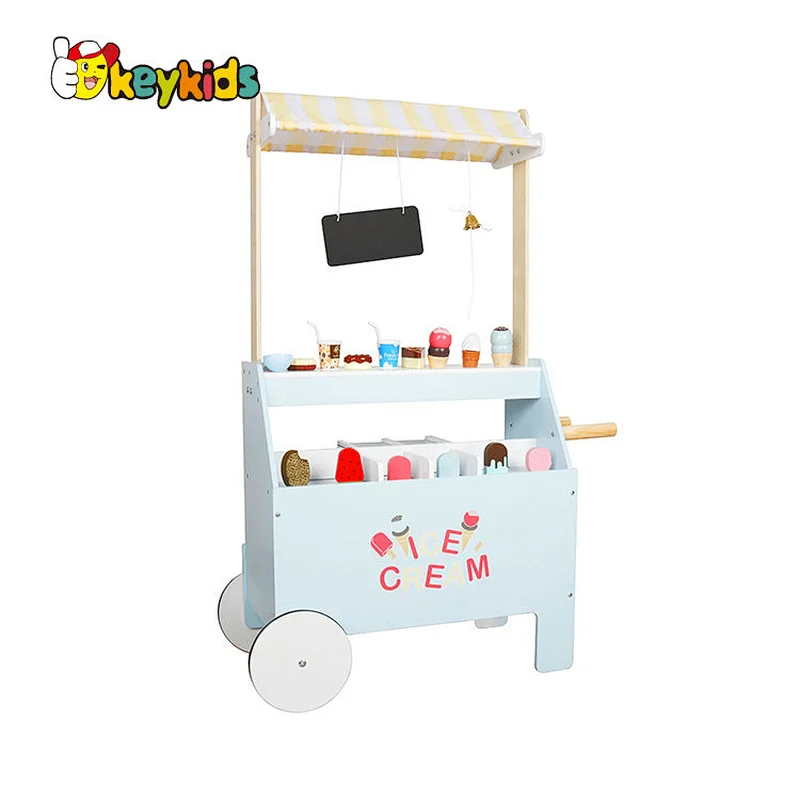 2022 New arrivals kids wooden ice cream shop toy set for pretend play W10A142