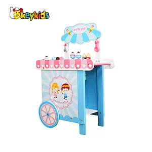 2022 Customize kids pretend play wooden ice cream playsets for sale W10A130