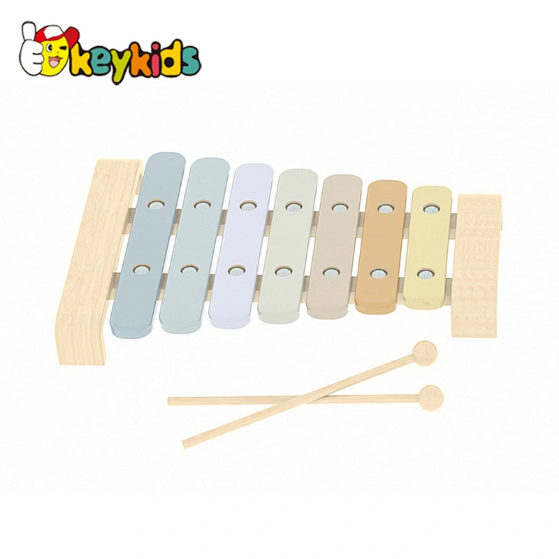 2022 Educational Musical Instruments Color Wooden Xylophone Toy with Child Safe Mallets W07C094B