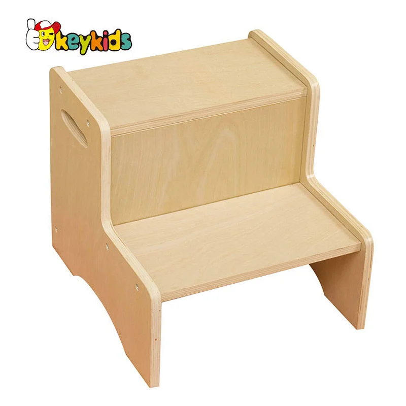 3 Heights adjustable wood kitchen helper stool for kids learning standing tower W08G341