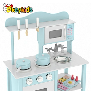 2022 Hot selling children pretend role play kids wooden play set kitchen toy for toddler W10C404G