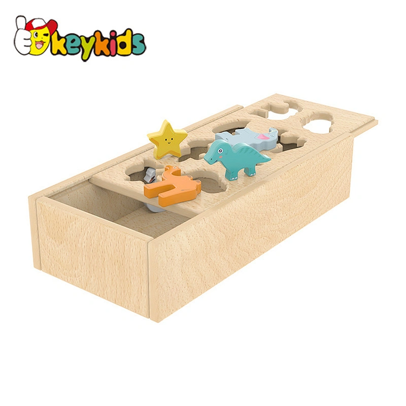 Handmade shape matching wooden animal matching game for kids W12D390