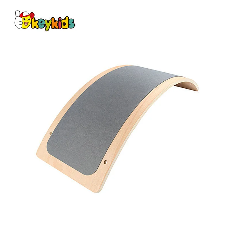 Montessori Balance Training wooden wobble board exercise for kids W01D146
