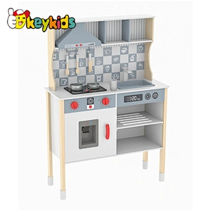 Hot Selling Toddler Pretend Cooking Play Set Kids Wooden Kitchen Toys With Sounds Light For Boys W10C727