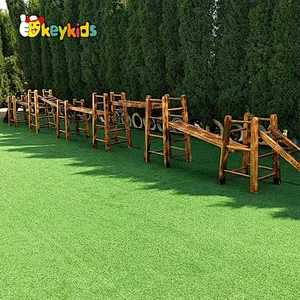 2022 High quality garden playground wooden outdoor climbing frame for kids W01D148