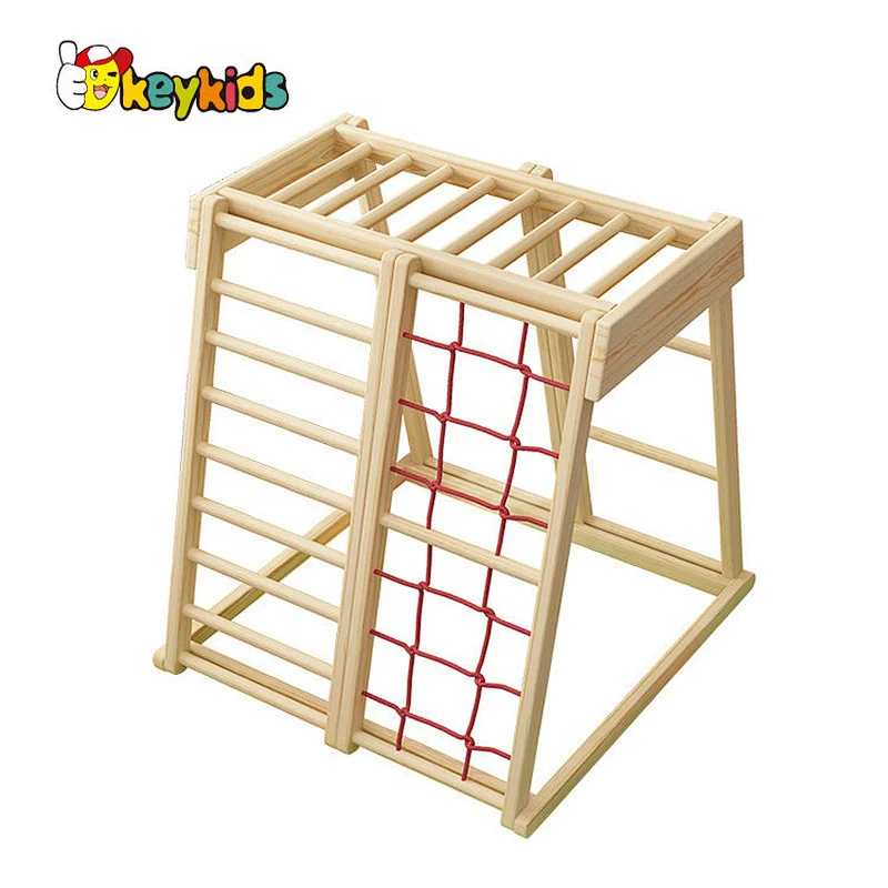 Montessori indoor playground foldable wooden climbing frames for small gardens W01F010