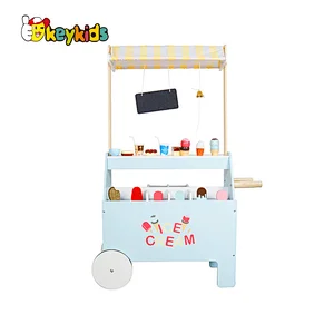 2022 New arrivals kids wooden ice cream shop toy set for pretend play W10A142