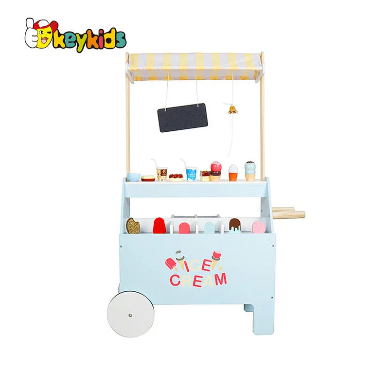 2022 New arrivals kids wooden ice cream shop toy set for pretend play W10A142