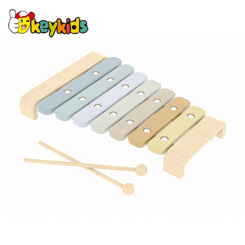 2022 Educational Musical Instruments Color Wooden Xylophone Toy with Child Safe Mallets W07C094B