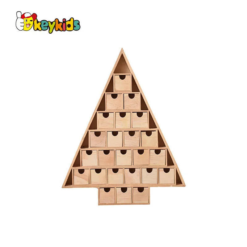 Custom chocolate gift box wooden christmas advent calendar for sale W02A433