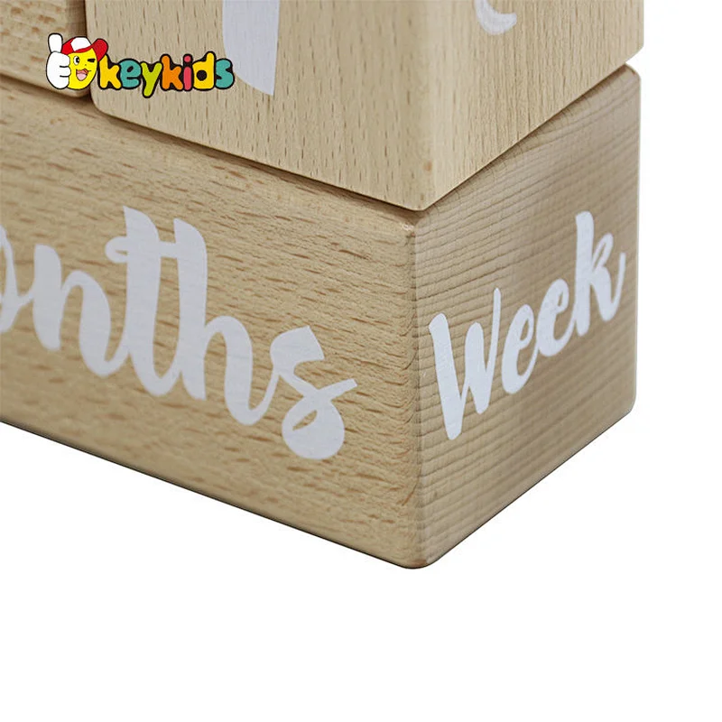 Montessori home decor wooden perpetual desk calendar blocks for sale W13A269