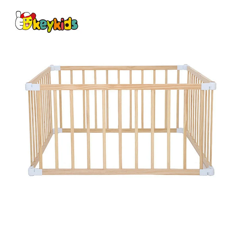Children play yard safety wooden fence wood kids large baby playpen for wholesale W08H186