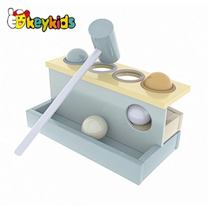 New design educational wooden hammer and ball toy for toddler W11G088